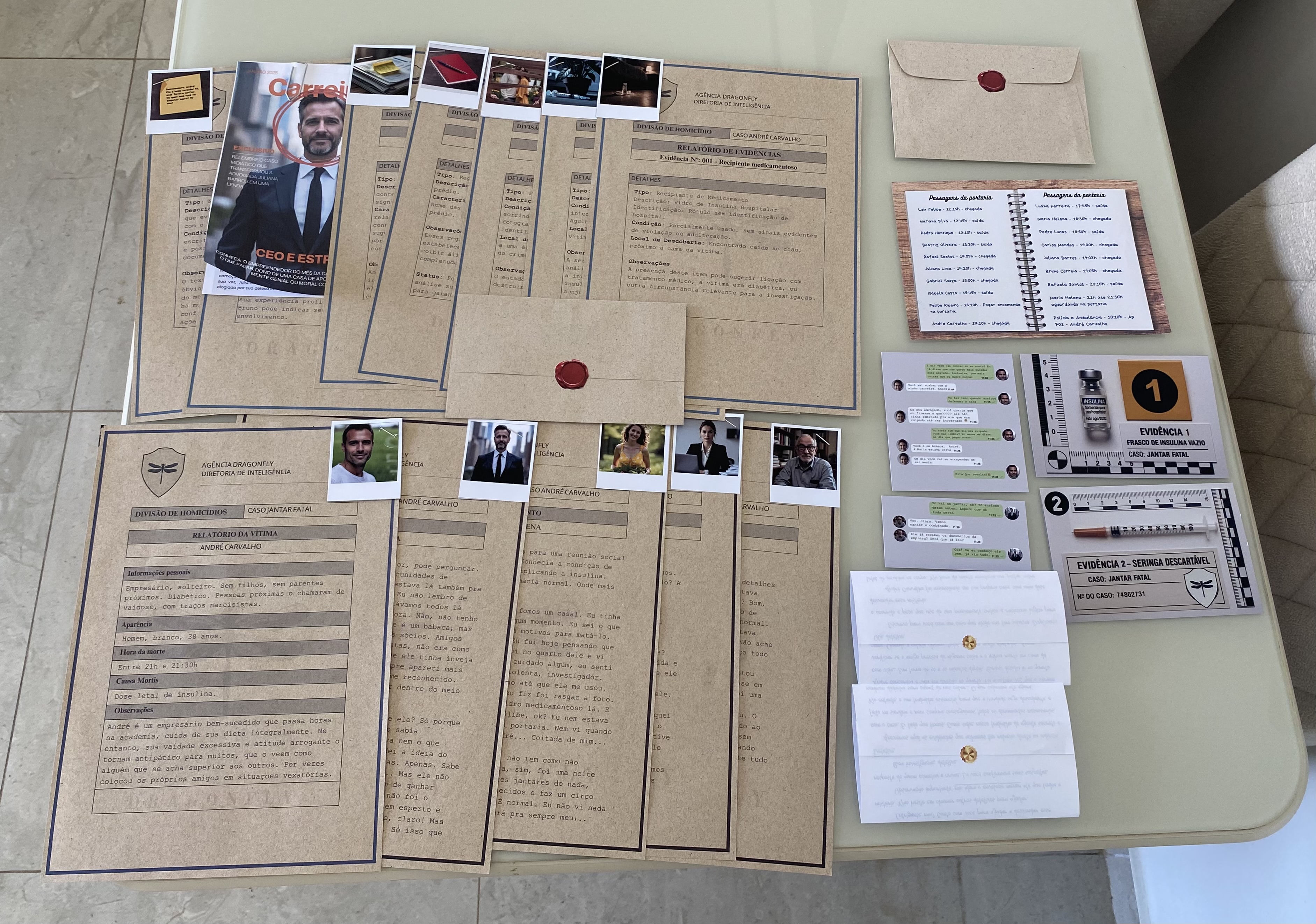 Jantar Fatal – Evidências